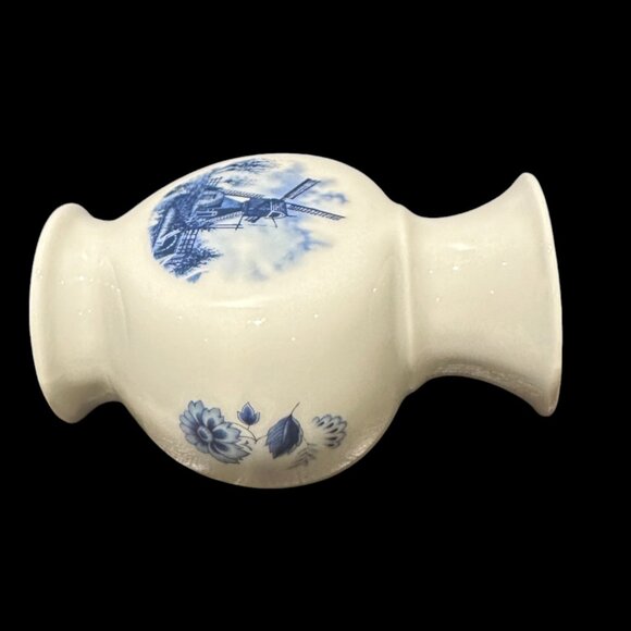 Vintage Delft Blue Mini-bud Vase, Delft Blauw Vase, Handpainted Blue and White - Picture 3 of 4